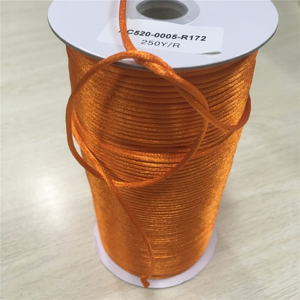 Cuerda de Nailon Satinado de 250 Yardas y 2MM for fabricación de Joyas con Cuentas (Color : Metal Grey 484, Size : 250 Yards Roll)