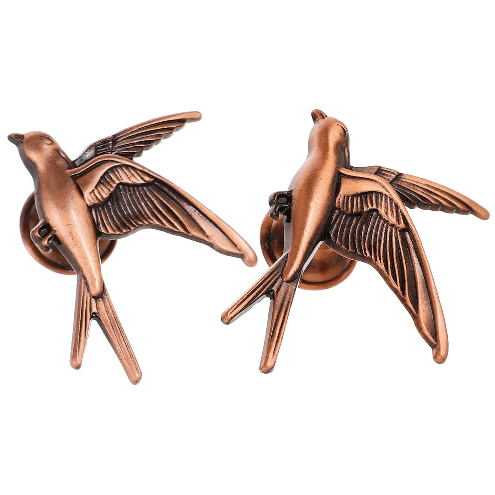 Uonlytech 6stücke Vogelgriff Für Dekorative Möbelknöpfe Vintage-stil Für Schranktüren Und Innendekoration Antikrot