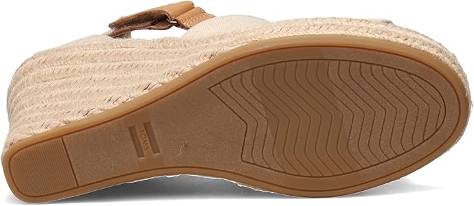Amazon.com | TOMS Marisol Wedge Natural Leather 5 B (M