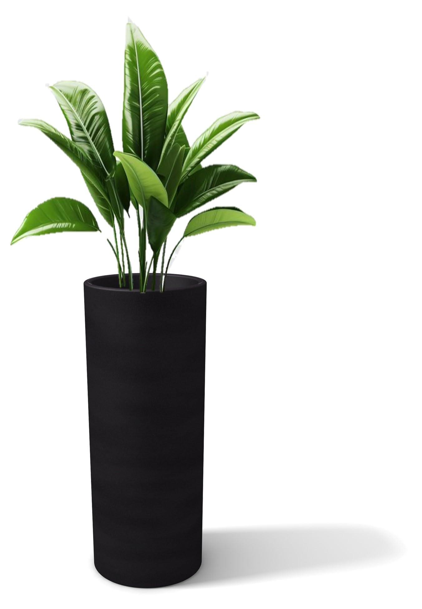 Kloris Plant Stand, Plastic Polyethylene PE, Black Graphite, Altezza 70 cm