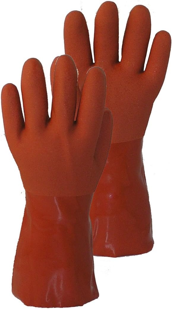 Wonder GlovesSeamless 100-Percent Cotton Liner Vinyl Glove, Medium, Terra Cotta