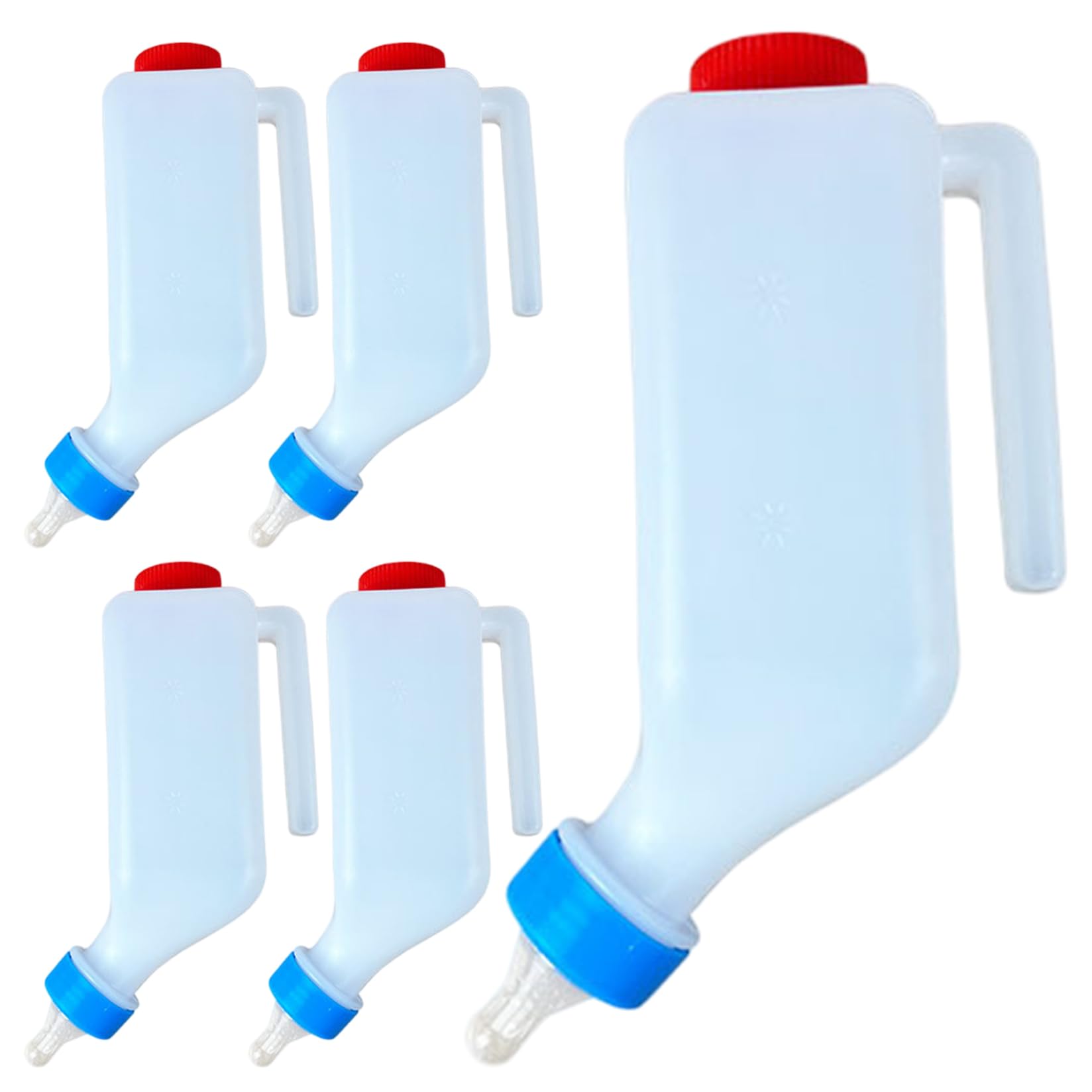 Biberón para cabras de 500 ml con gancho lateral para criar cabritos y corderos