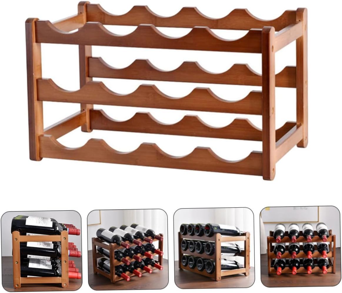 Classical Wine Rack Stand Bottle Organizer for Home Hotel Display Smooth Surface Design Creative Storage for Wine Bottles Jars
