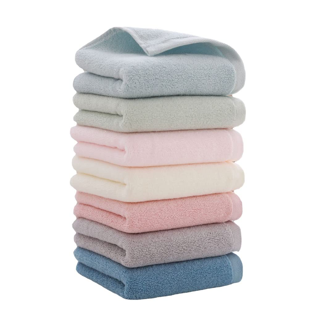 Serviette visage absorbante en coton épais multicolore pour la maison
