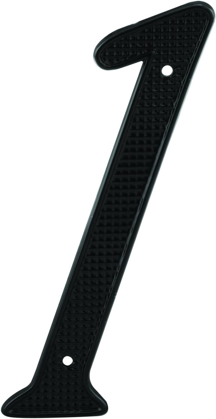 Prime-Line MP4111-5 4 In. House Number 1, Diecast, Black Finish (5 Pack)