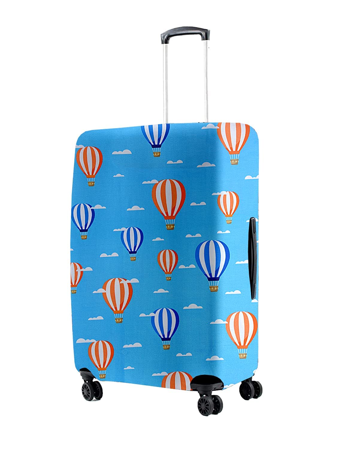 Abstract Design Travel Suitcase Protective Cover|Medium|Fits 22"-26" Luggage|Eco-Friendly|Polyester-Spandex|65cm (24 inch)|Luggage Protectors|Anti Scratch|Pack of 1|Blue 2-image-44