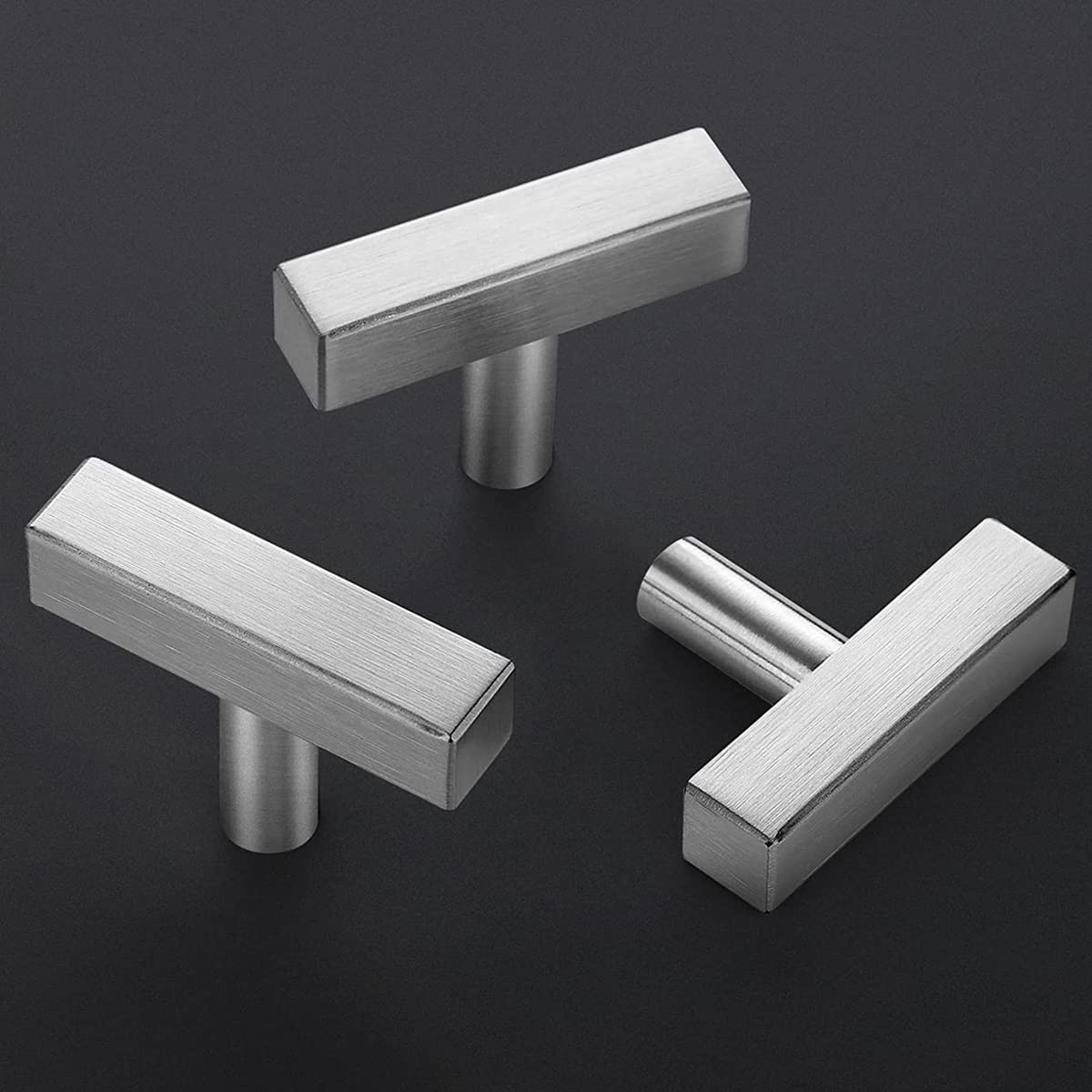 4 Maniglie Per Mobili In Acciaio Inox Nero - Pomelli Moderni Per Cucina E Armadi - Foto 5