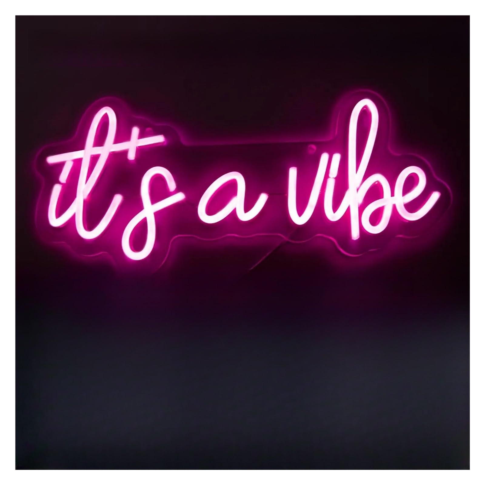 LEMST Signs Lamp It's A Vibe Neon Sign for Wall Decor, Dimmable Night Light for Bedroom Home Beer Bar Cafe Game Room 41cmх19cm