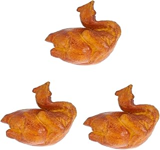 Angoily 3 Pçs Modelo Prop Popplio Brinquedos De Pelúcia Decoração Para Casa Decoração De Cozinha Falsa Decoração Modelo De Carne Frango Falso Modelo De Restaurante Modelo Artificial