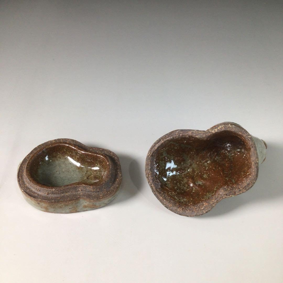 香合 『越前焼』 『椿窯 五島哲造』 『兎香合』 共箱 【三原】 茶道具