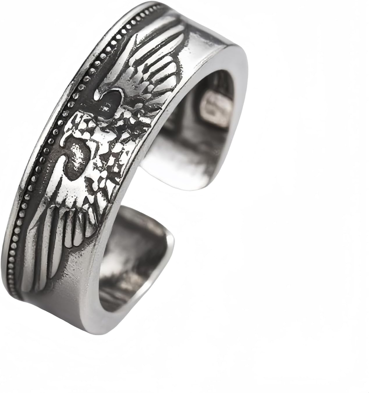 German Mark Silver Coin Ring – Handmade Adjustable Coin Ring (1935‑1939) Eagle Pattern Ring for Women & Men