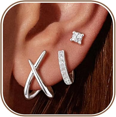 M MOOHAM Gold Earrings for Women, Hypoallergenic Earrings Set