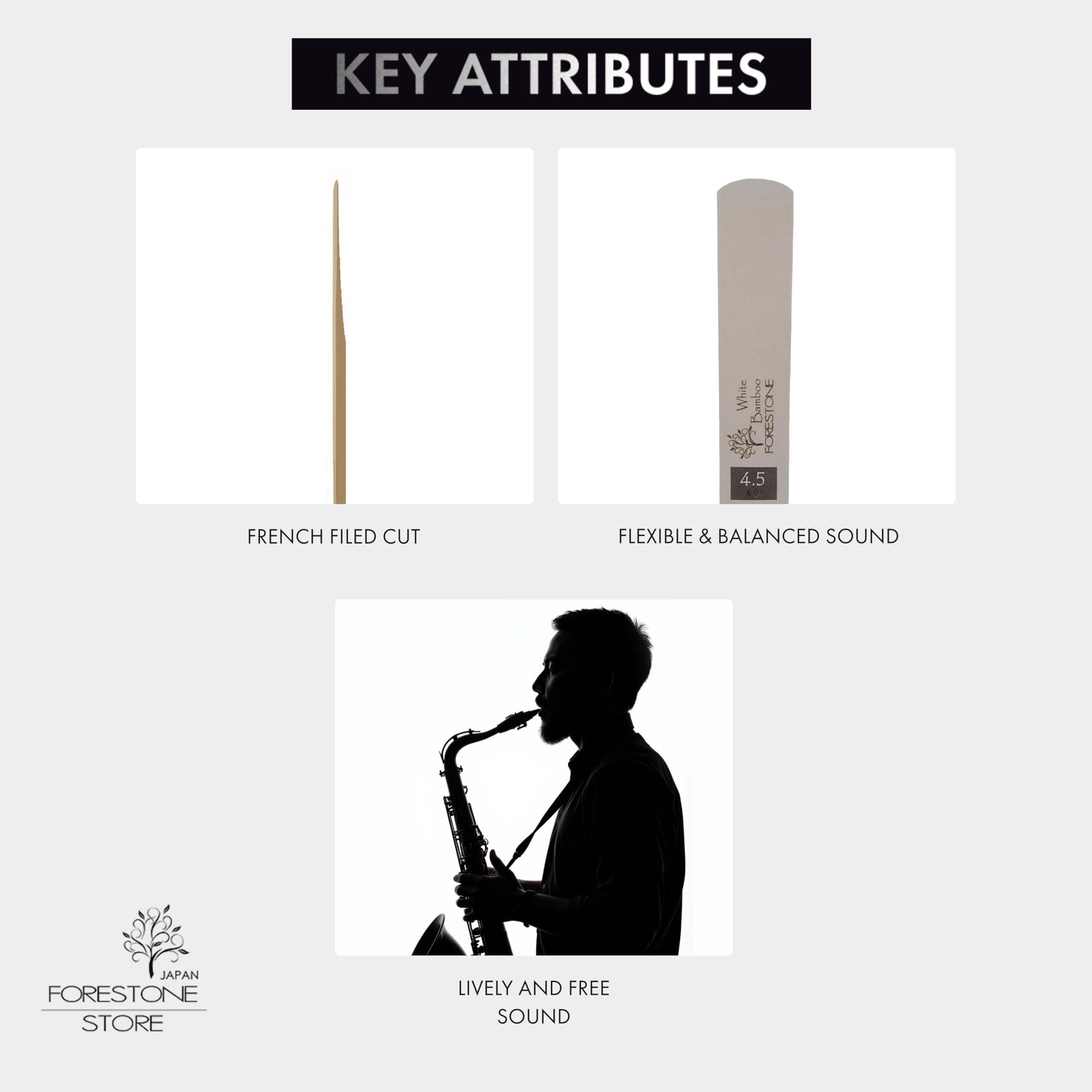Forestone Forestone - Hoja de bambú para saxofón soprano