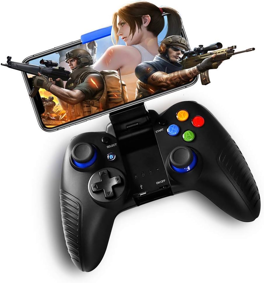 Mobile Game controller, STOGA Wireless Controller Gamepad Joystick Supports Android and iOS (Black) (8710-B)