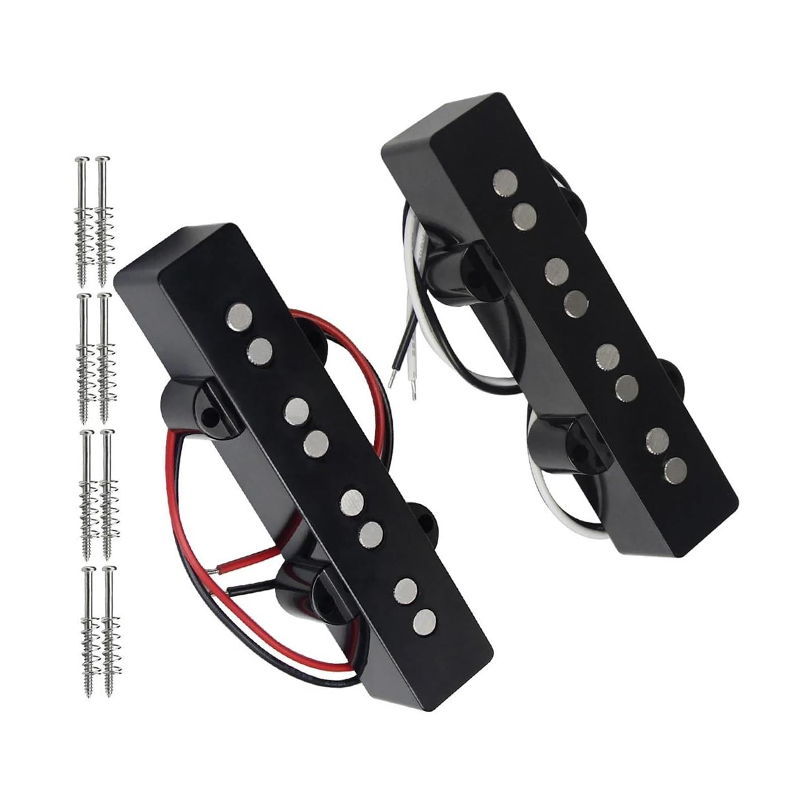 Kit Pickup Aperto Per Posizioni Manico E Ponte Nero Adatto Per Chitarre Acustiche Basso A 4 Corde