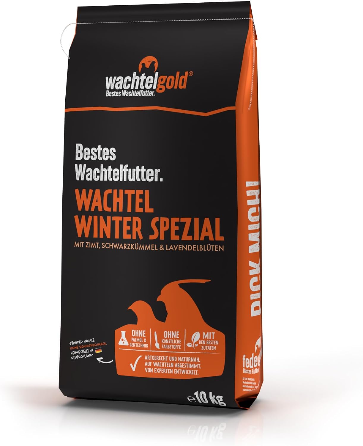 WachtelGold Quail Special Winter 10 kg - Natural Complete Food for Quails in Autumn & Winter - With Winter Complex Black Cumin Spruce Needles Anise & Cinnamon