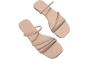 Women's Shimmering Diamond Slide Sandals