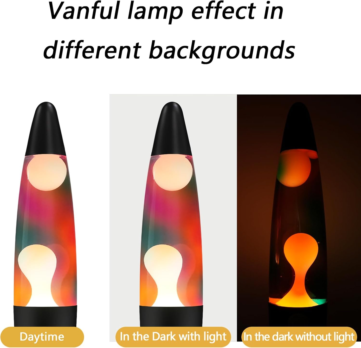Vanful Rainbow Magma Motion Lamp for Adults and Kids with Colorful Glass Bottle，13" Mood Lamps with Relaxing and Soothing Light, Liquid Motion Lamp for Mother's Day Present Home Bedroom Decoration