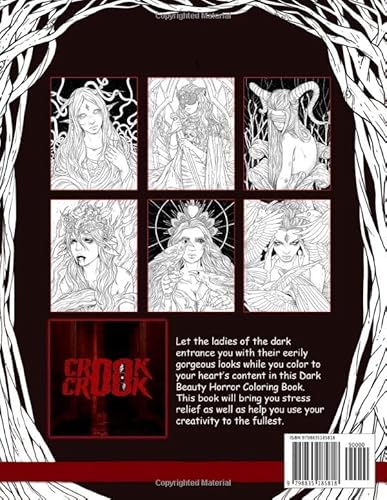 61YRLVFmJmL. SL500  - Dark Beauty Horror Coloring Book for Adults: Spine Chilling Illustrations of Creepy, Haunting, Enchanting, Gorgeous Ladies of Darkness to Provide Stress Relief and Relaxation to All Colorists