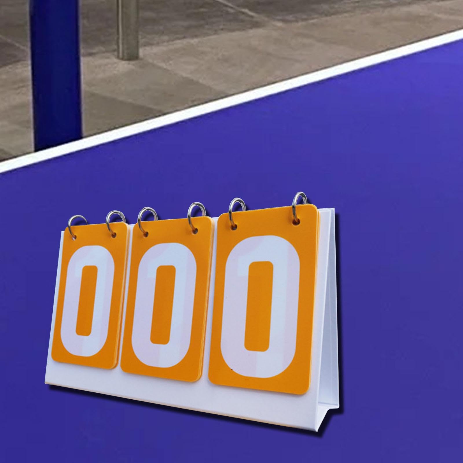 B Baosity Score Flipper Scoreboard Flipper 3 Digits Score Keeper Flip Scoreboard for Football Volleyball Tennis Ball Basketball, Yellow, 27cmx16cm