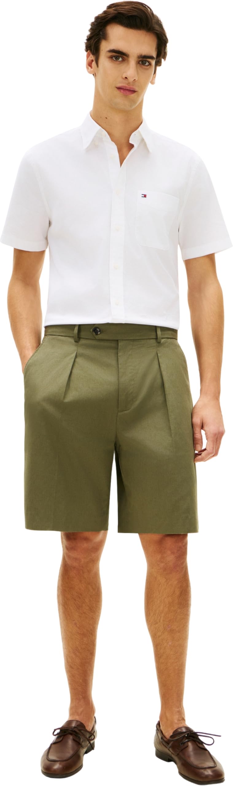Tommy Hilfiger Herren Light Oxford Solid Ss Bd Shirt Mw0mw42285 S/S Shirt (1er Pack)