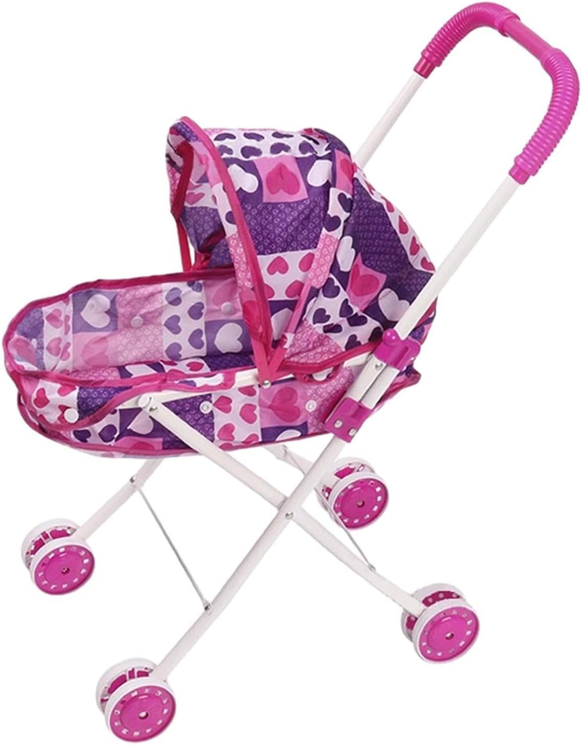 Simulation Stroller Miniature Scene Model Accs Pretend Play Stroller Mini Pushchair with Foldable Function and Smooth Edges Suitable for Role Pla, Style B