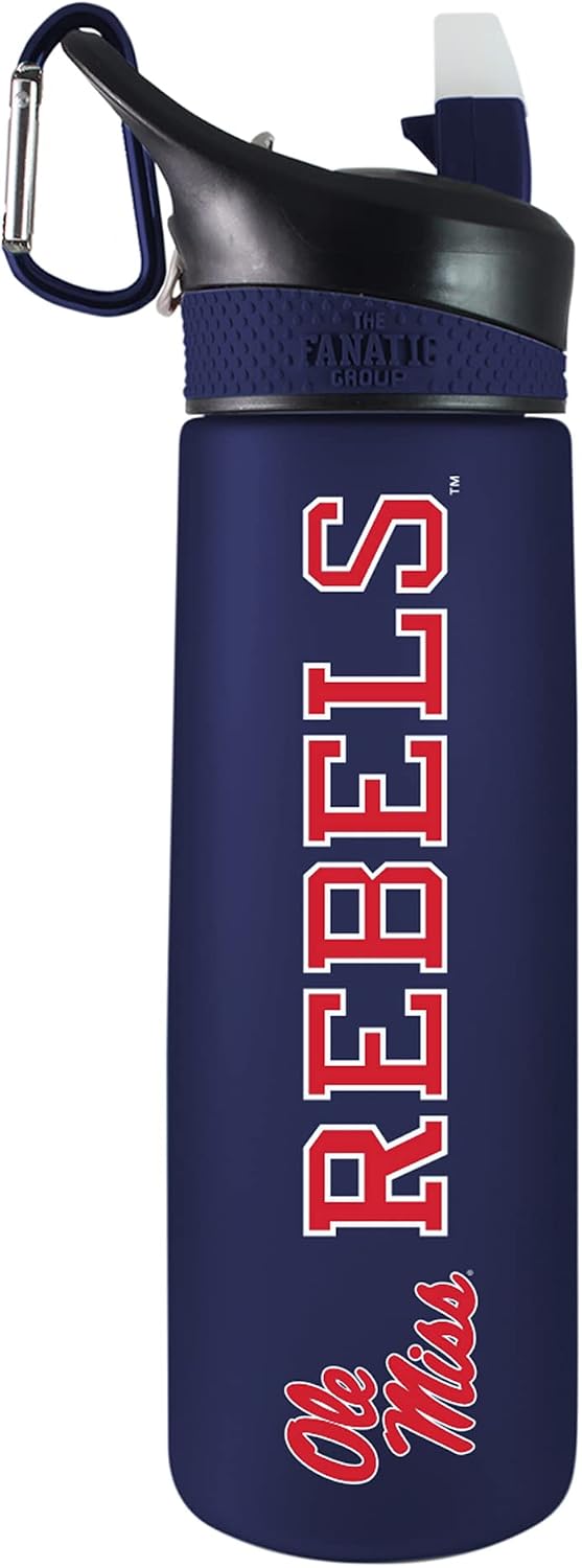 University of Mississippi Ole Miss Tritan Plastic Frosted Sport Bottle, Design-1 - Navy