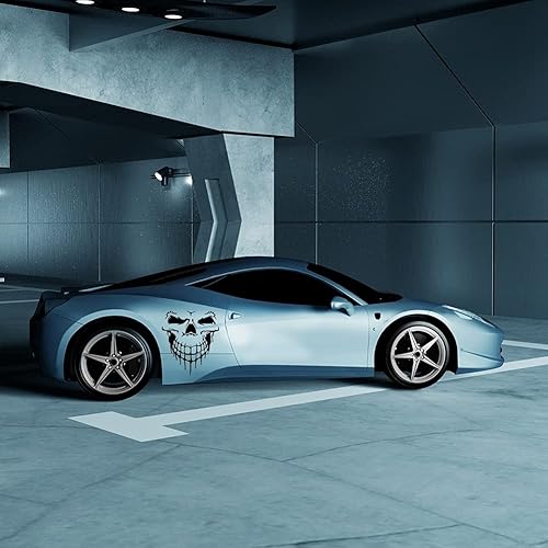 Miniatura 7 de JSCARLIFE Calcomanías de calavera para automóvil, prácticas calcomanías para capó de automóvil, calcomanías gráficas de vinilo autoadhesivas para
