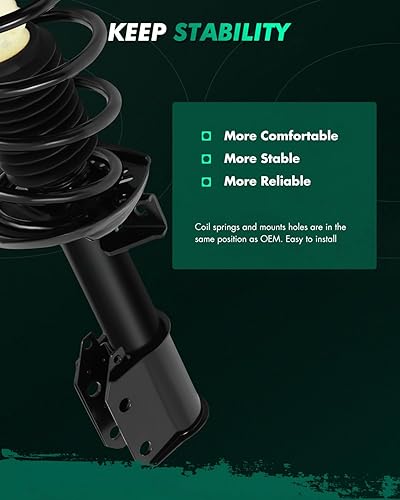 Vista 25 de SCITOO Puntales delanteros completos de resorte para Mercedes-Benz C230 08-09, para Mercedes-Benz C250 10-11, Mercedes-Benz C300 08-11