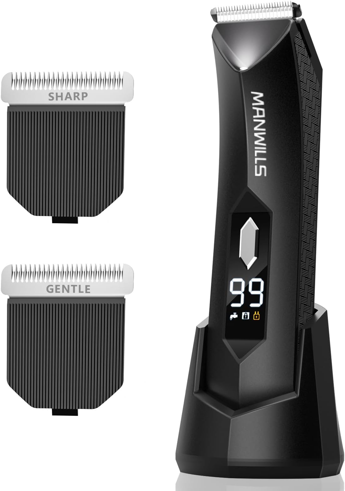 ENSSU Body Hair Trimmer for Men with Light, No Nicks Ball