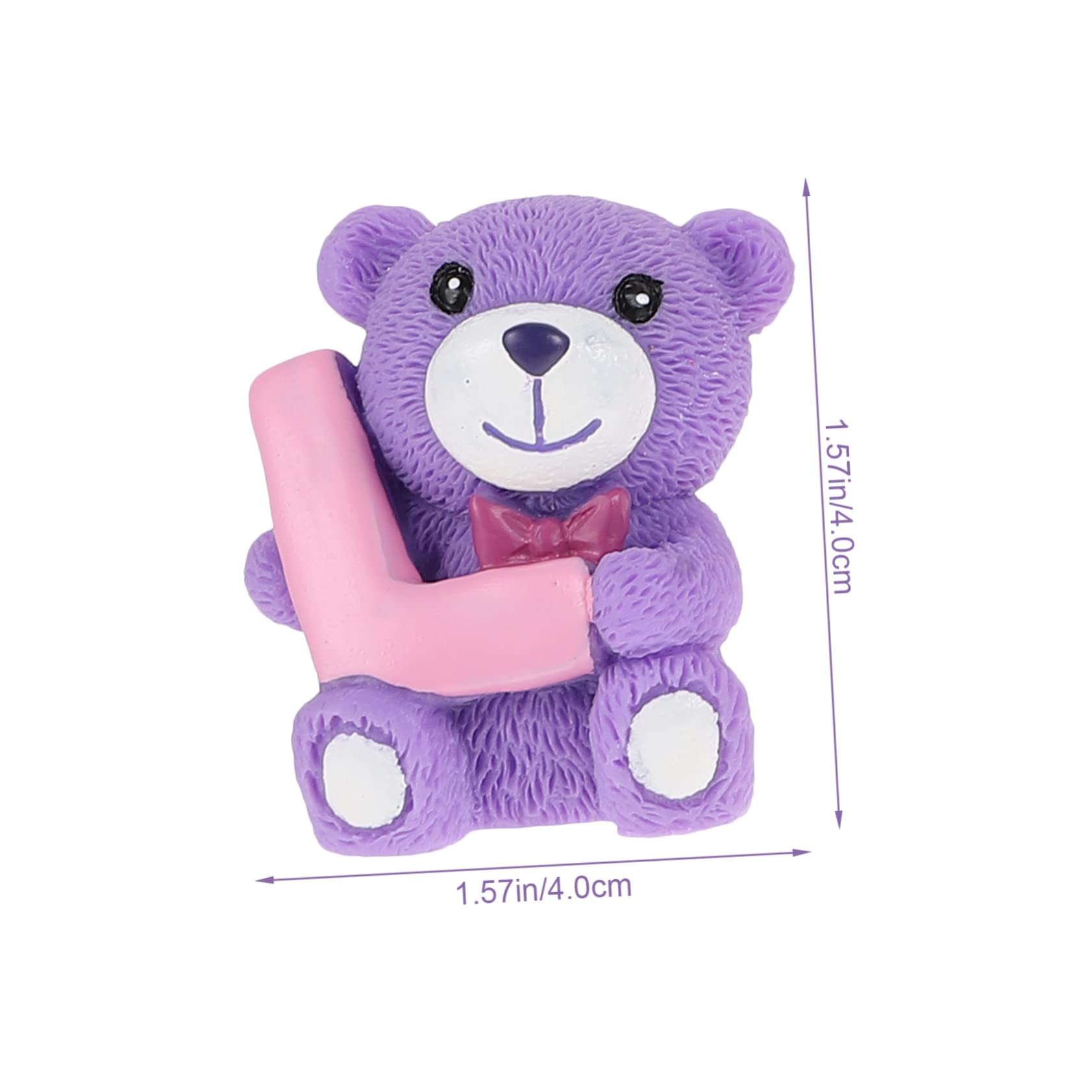 Toyvian 12pièces Ornements Ours pour Cake Decoration De Saint-Valentin Et Décor De Fête