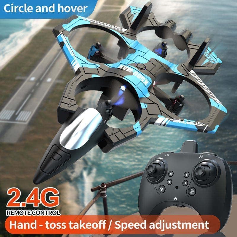 Image of Remote Control Airplane RC Glider Plane with Light Foam Aeroplane Fighter Jet for Kids Adults 6-16, 360 Flip, Stunt Roll, Drones Airplane Toy Gift for Kids Boy (Colorful Plane)