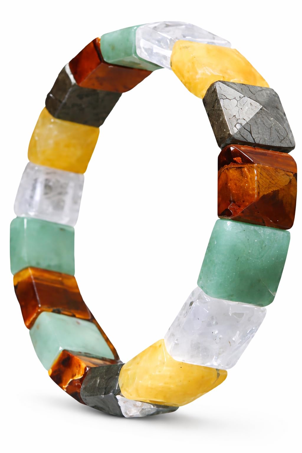 Money Magnet Bracelet with Genuine Citrine, Pyrite, Tiger's Eye, Green Aventurine, Handcrafted Crystal Healing Jewelry, Adjustable-image-28