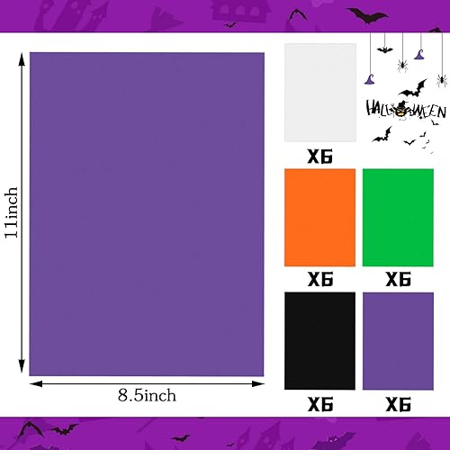 Miniatura 9 de JULBEAR 30 hojas de cartulina de colores, 5 cartulina de color de papel de 8.5 x 11 pulgadas de 8.5 x 11 pulgadas para la escuela, manualidades,