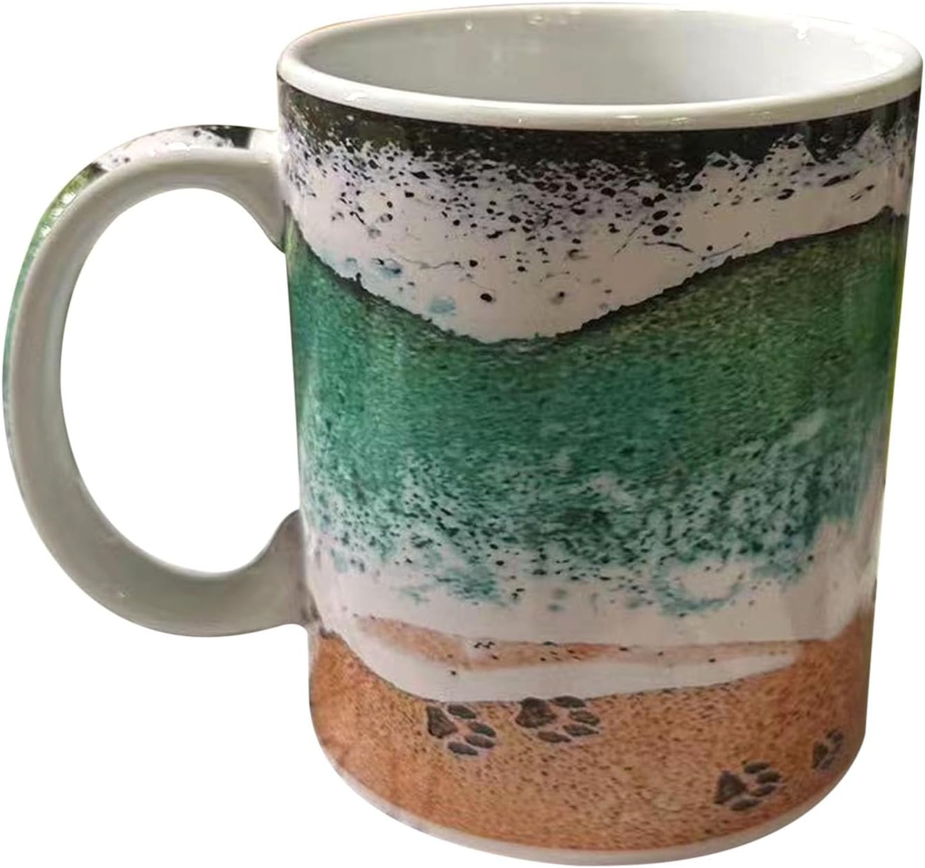 Waves Beach Mug Couple Ceramic Mug Paw Coffee Cup Coffe