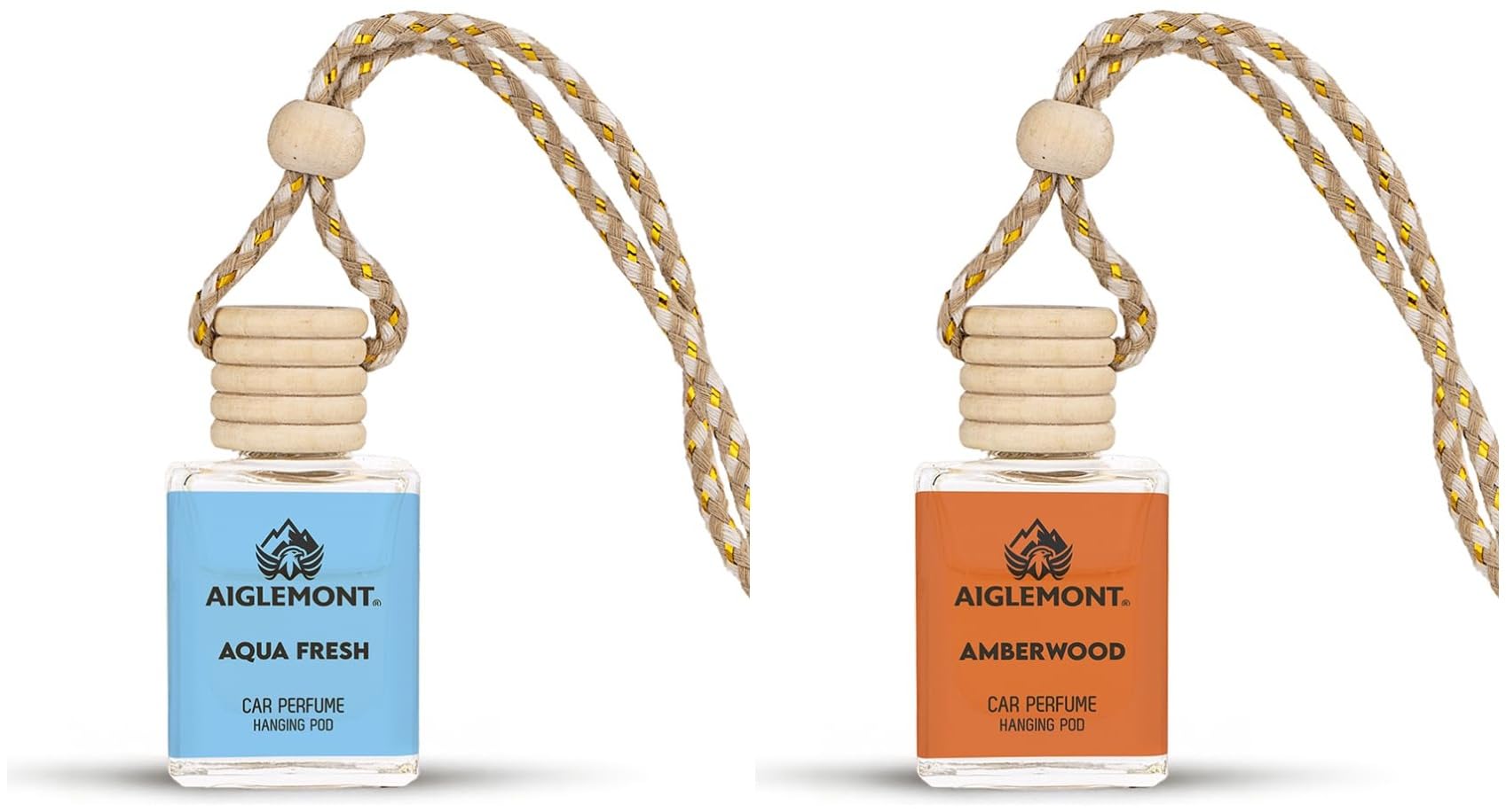 Car Perfumes combos | Aqua Freshwith Amberwood| Combo of 2 | 10 ml Each-image-45