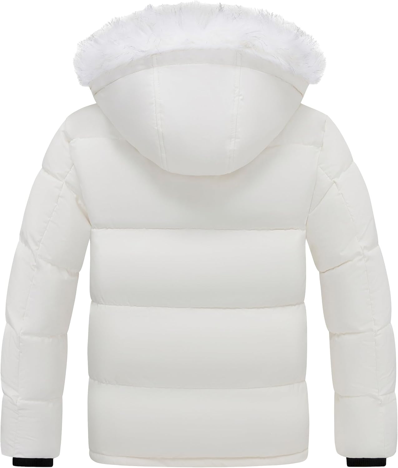 Skieer Men's Hooded Puffer Jacket Outdoor Waterproof Winter Coat Warm Parka with Detachable Hood - Image 2