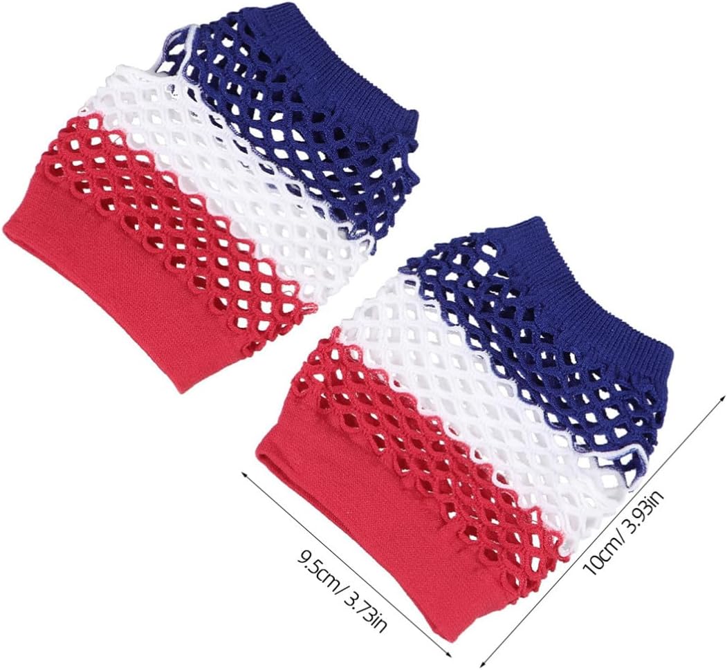 3 Pairs Fingerless Fishnet Gloves for Women, Lightweight Cloth Material Good Elasticity, for Party and Dance Accessories image 2