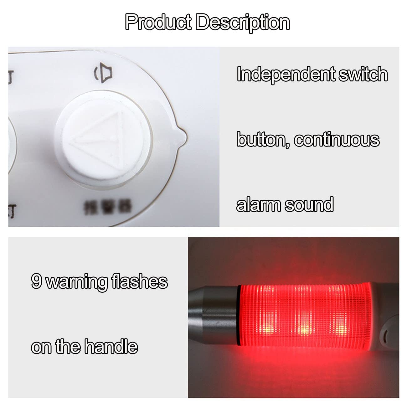 Bastone da Passeggio Pieghevole, Bastone da Passeggio per ciechi con Funzione di avviso vocale e Flash, Bastone in Lega di Alluminio per ipovedenti e Non vedenti(Color:White,Size:132.5cm)