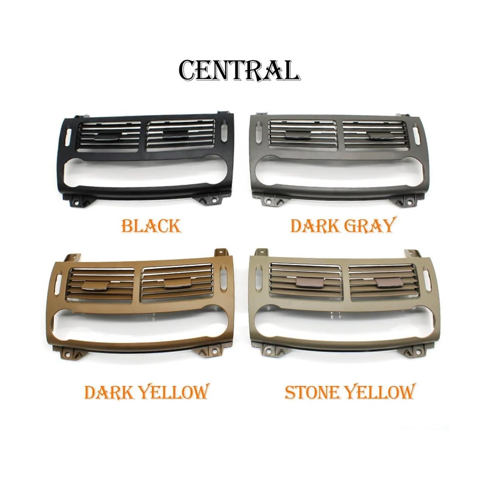 Zamiennik kratki wylotu powietrza do Mercedesa do Benz klasy E W211 2003-2008 E200 E230 E260 E280 E300 AC osłona kratki wentylacyjnej panel Stoneyellow-Let(Stoneyellow-Central)
