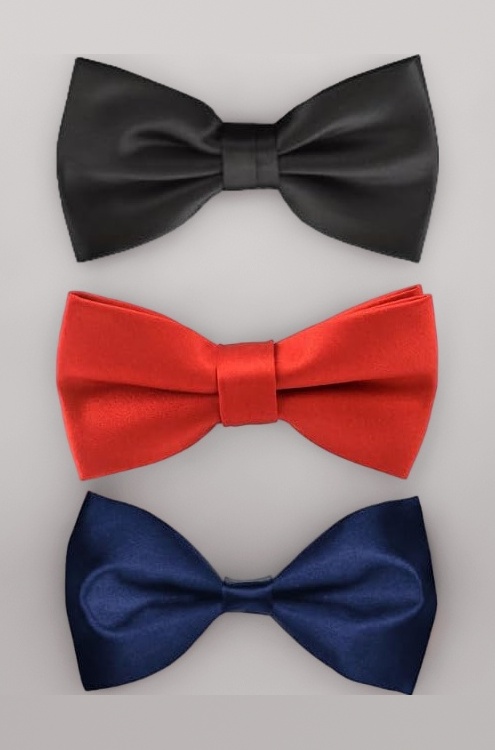 Bureaucrat Premium Pre-Tied Satin Bow Tie for Men - Adjustable Formal Tie for Weddings, Parties, Proms & Business Events-Classic & Trendy Colors-Gift for Groomsmen, Birthdays