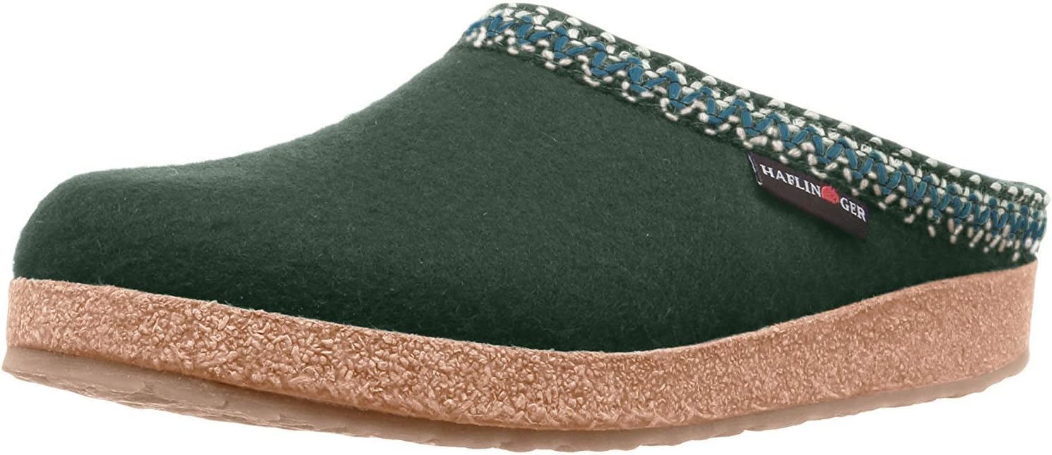HAFLINGER Grizzly Zigzag Felt Clog Wool Slipper