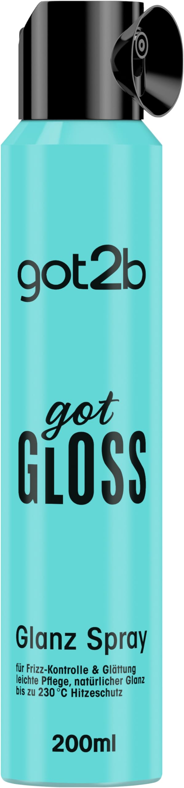 got2b gotGloss Glanz Spray (200 ml), Glanzspray für die Haare sorgt für bis zu 48 h Frizz-Kontrolle & ultimativen Glanz, Styling Spray schützt das Haar vor Temperaturen bis zu 230 °C