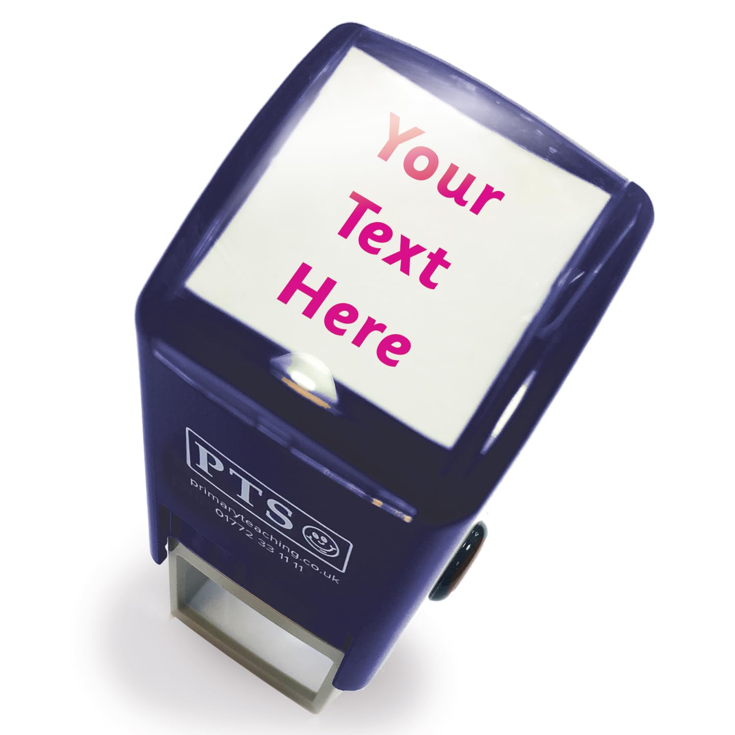 Primary Teaching Services Ltd Magenta Personalised Wording Office Business Self-Inking Stamp 25Mm Primary Teaching Services (Magenta)