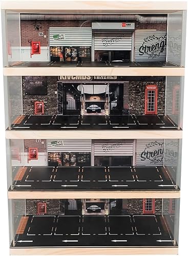 Miniatura 6 de kivcmds Vitrina de modelo de vehículo a escala 164 de 3 niveles para coleccionistas de autos deportivos y modelos Lego, soporte de exhibición para