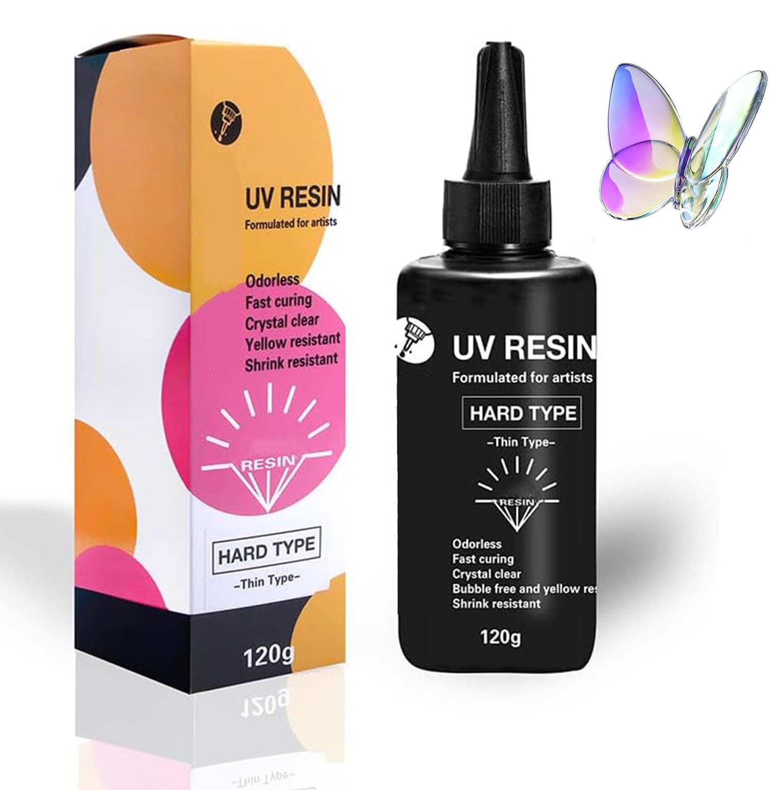 Sponsored Ad – UV Resin 120g, Odorless Crystal Clear Hard, Fast Curing Epoxy for DIY Molds, Jewelry Making - Suitable Art Craft Beginner UV Jewelry Making Kit