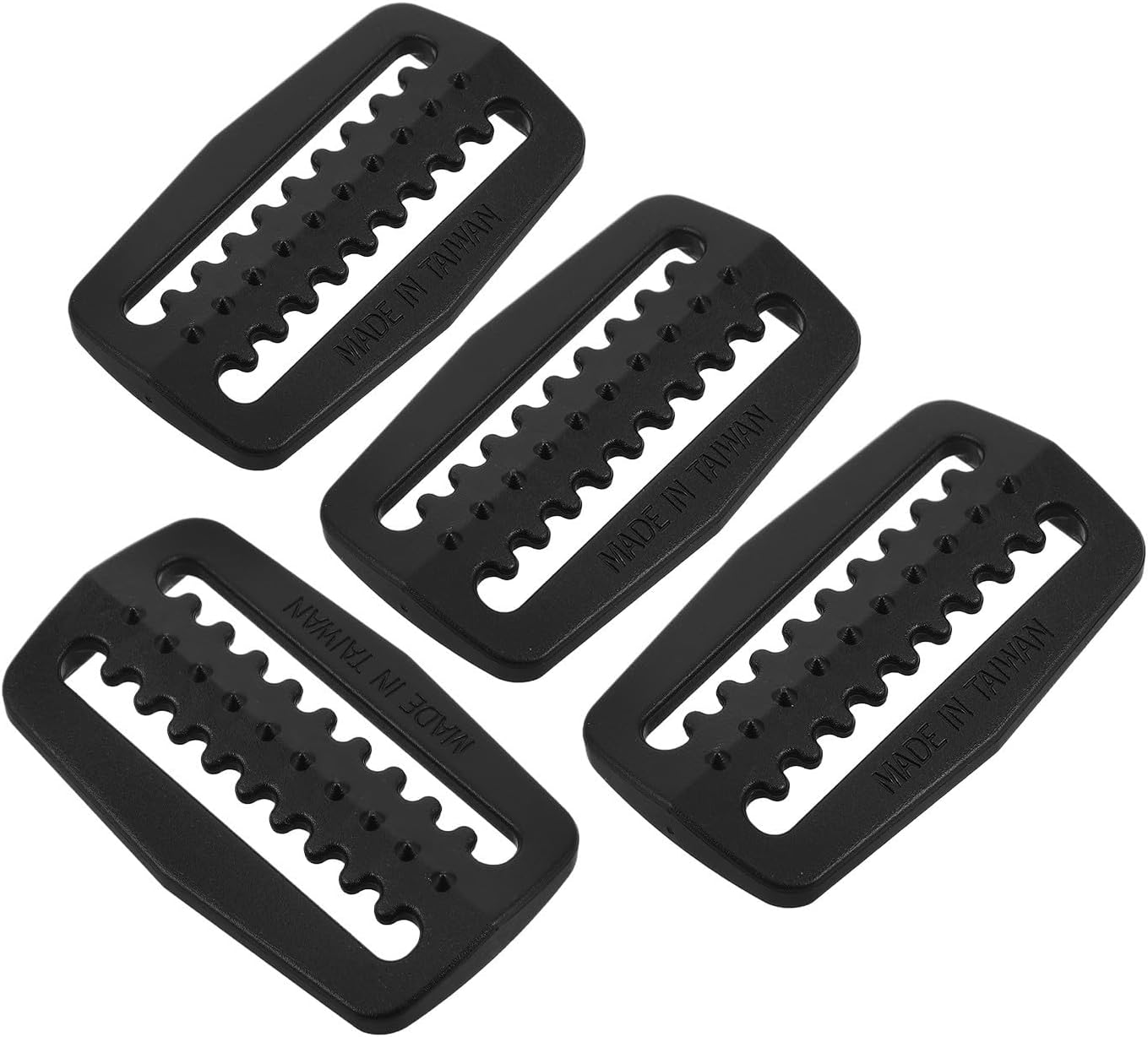 4pcs Scuba Weight Belt Plastic D-Ring Webbing Keeper Buckles, Abs Material, Corrosion Resistant and Enhanced Stability for Freediving and Extended Dives, 2 Inch Width