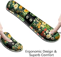 Vista 141 de MIBITRI Juego de alfombrillas para mouse y teclado, alfombrilla de mouse extendida para juegos + soporte ergonómico para reposamuñecas para teclado