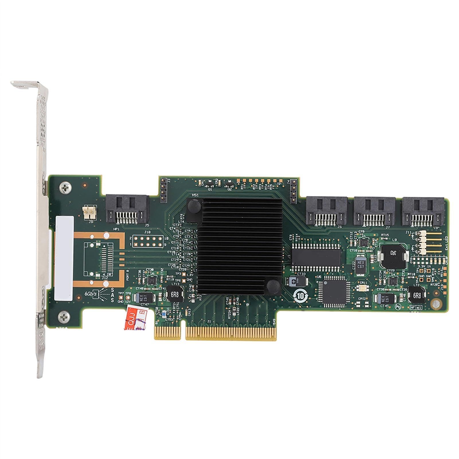 ASHATA 6GB 4 Puerto Tarjeta Controladora Almacenamiento (Modo IR)