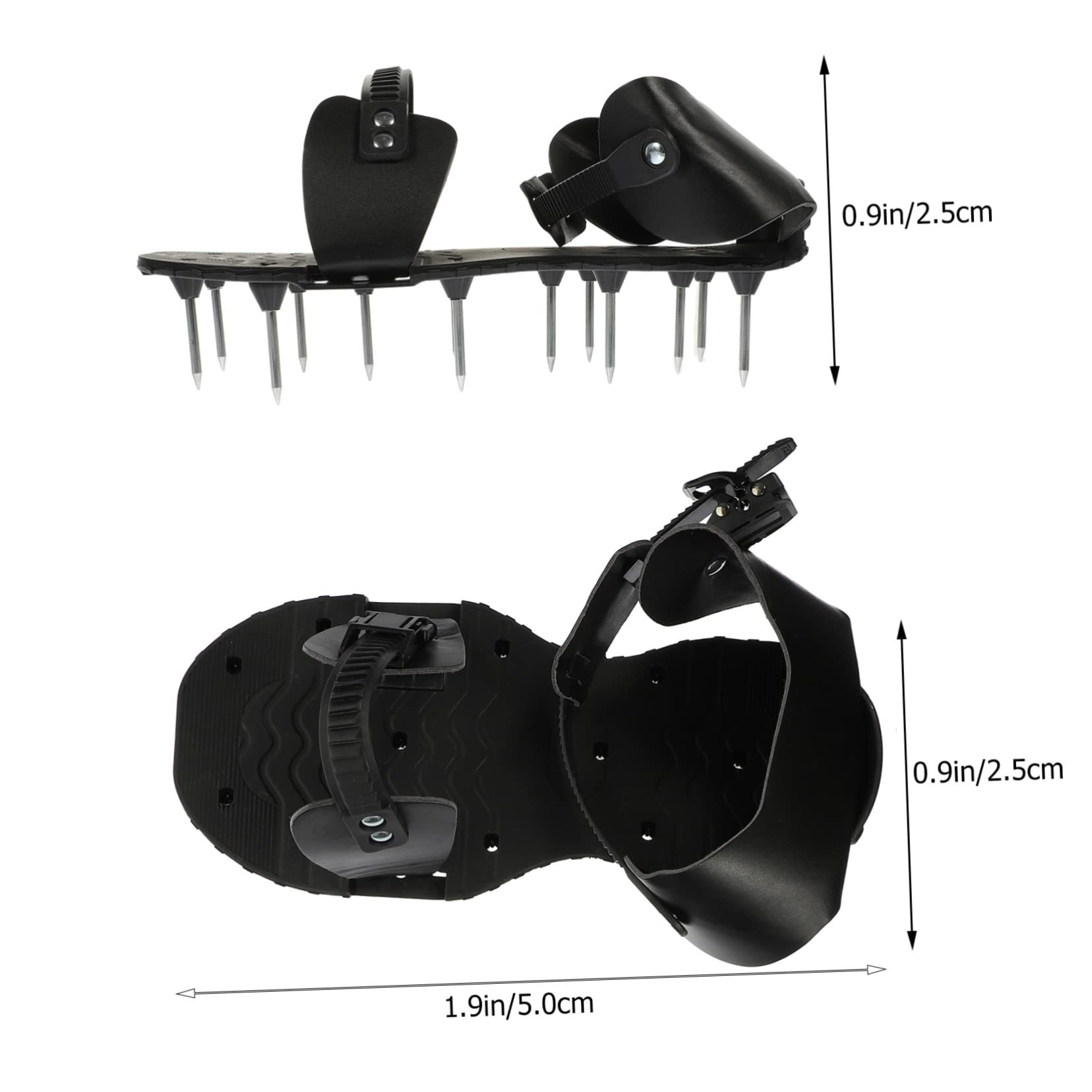 Mikikit 1 Paire Chaussures Aérateur de Gazon Sandales de Jardin avec Pointes pour Aération Sol Outils de Jardinage Pratiques pour Pelouses et